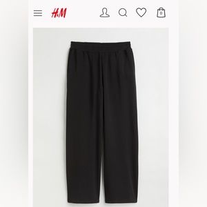 H&M black wide leg jogger sweat pants with high rise. EUC. DISCOUNT SHIP
